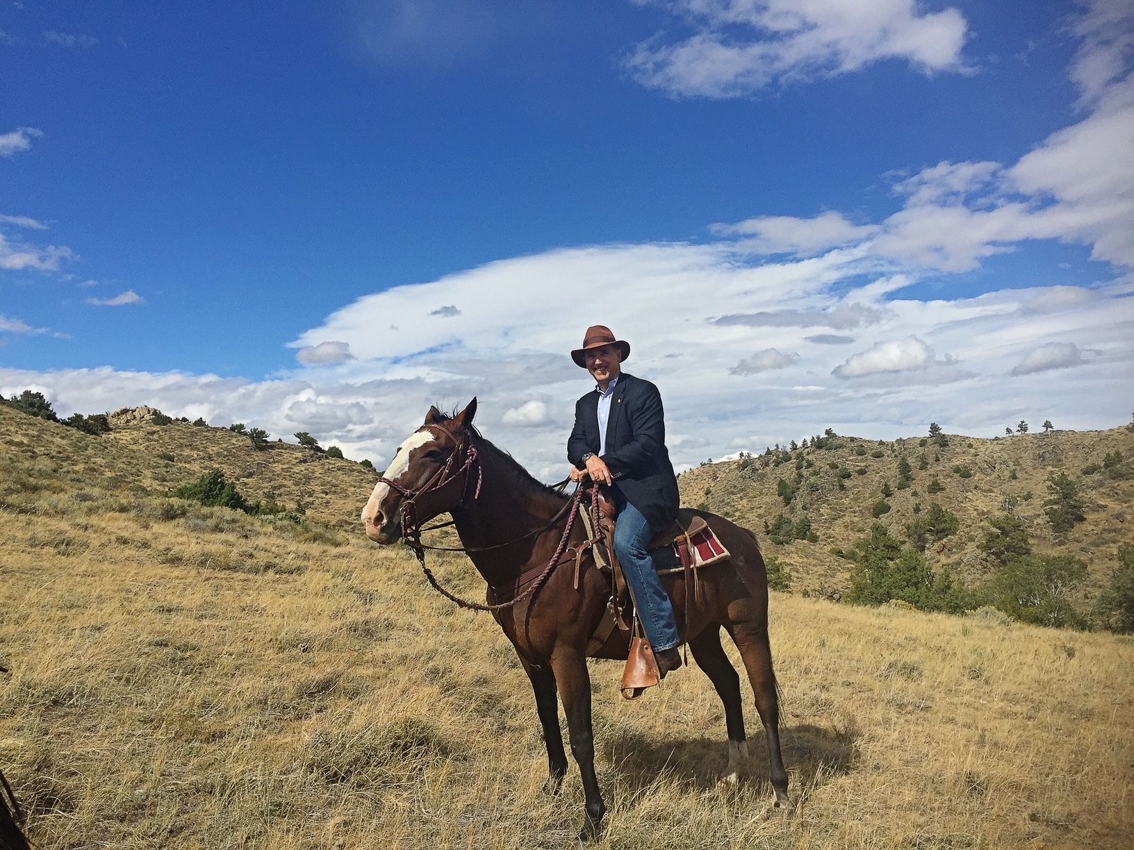Congressional Candidate Pete Verbica horseback