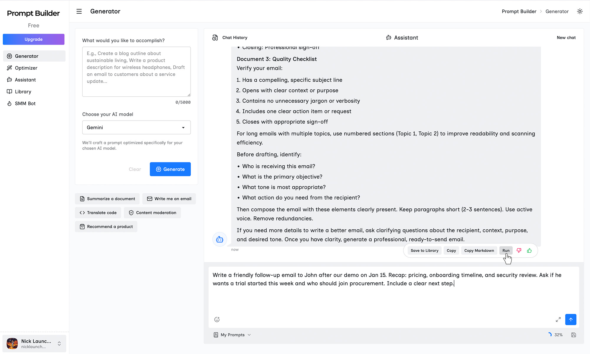 Prompt Generator Demo