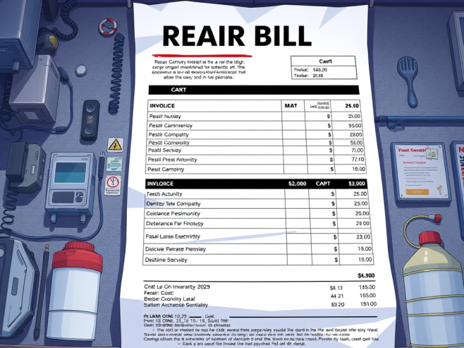 Repair Cost Bill 1